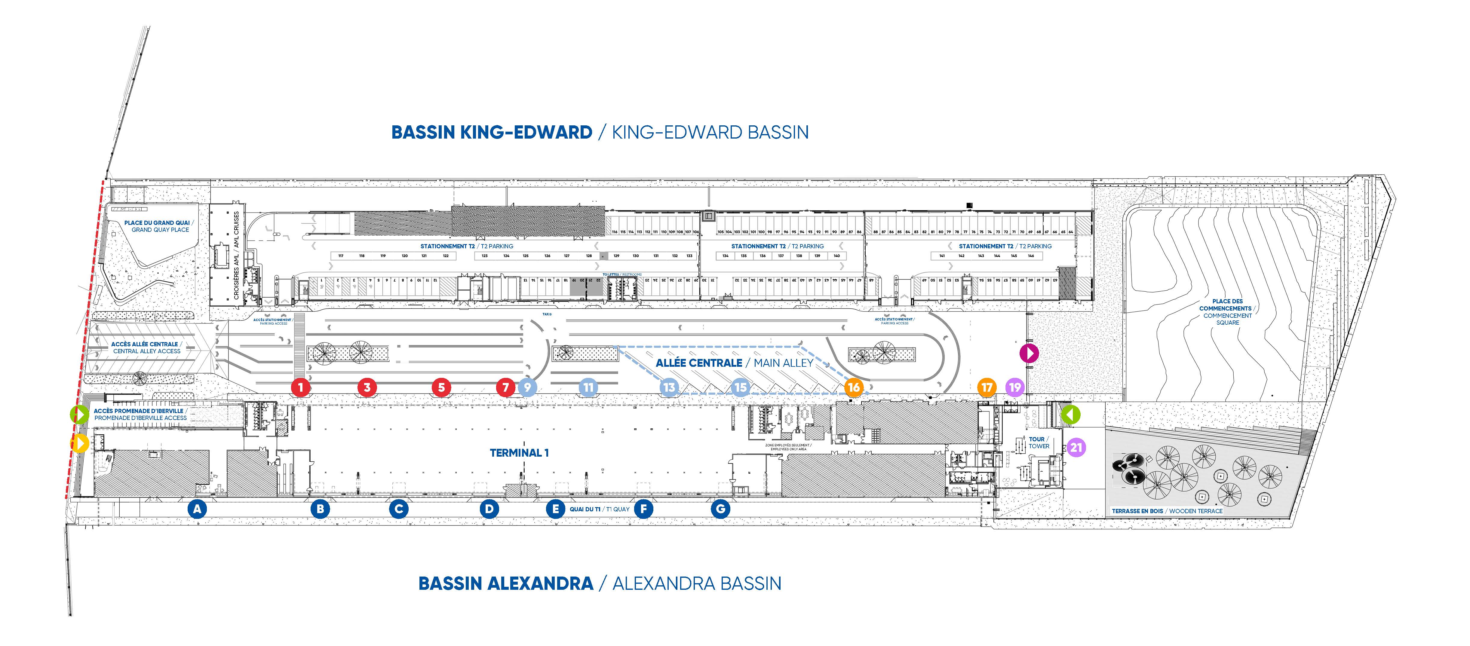 Plan de l'Allée centrale: Espaces et Accès Image